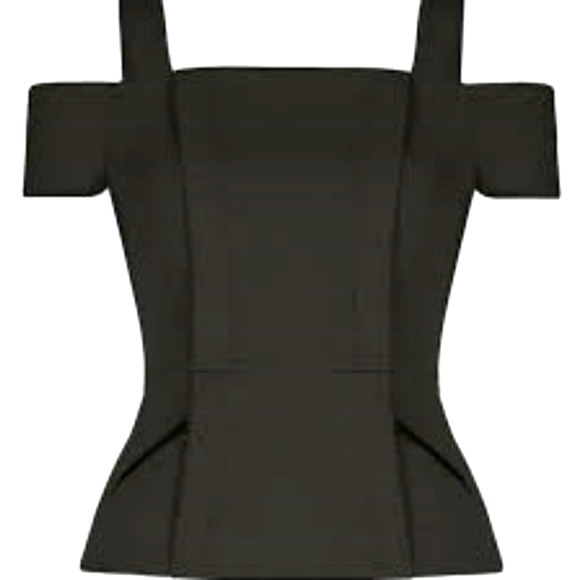 BCBGMaxAzria Tops - BCBG "Emelya" Cold Shoulder Peplum Top NWT